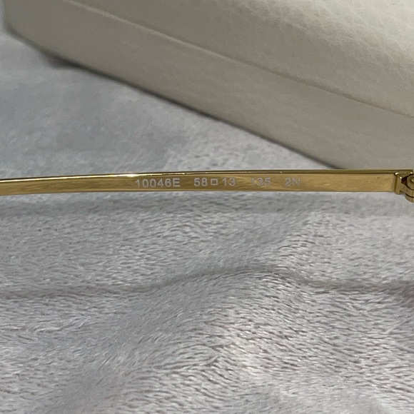 Michael Kors Gold-Tone Light Brown Gradient Aviator Sunglasses MK 5009 Rodinara - Picture 4 of 4